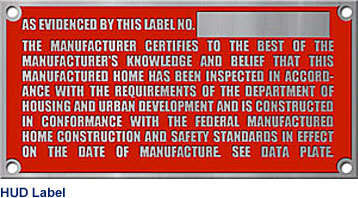 HUD label plate