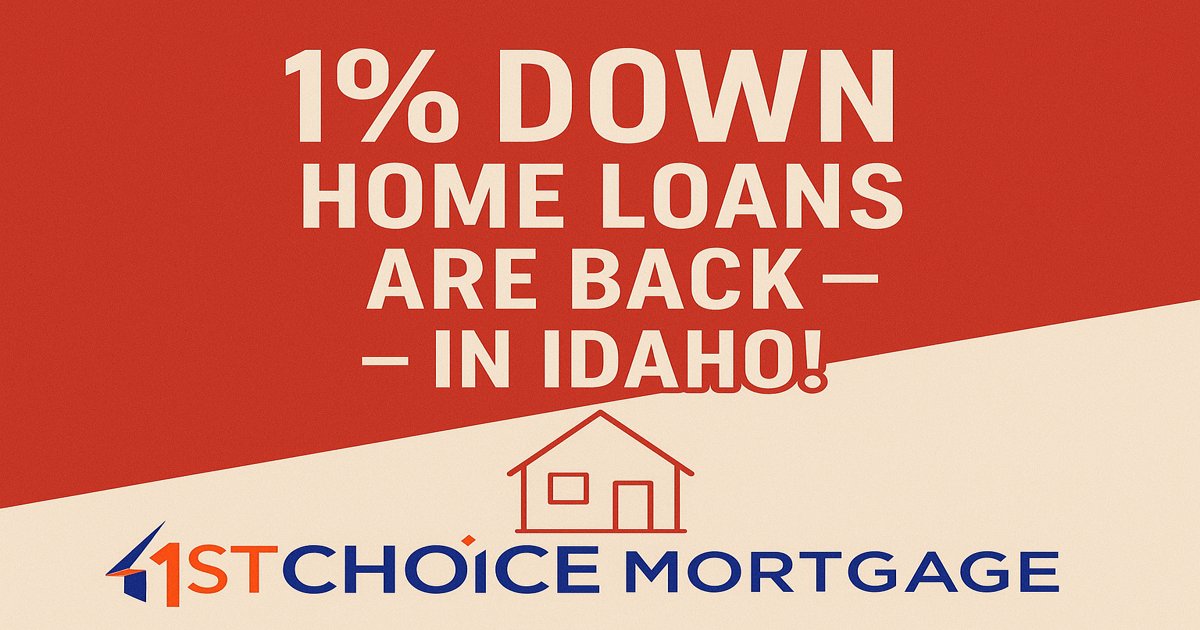 1% Down Mortgage Program Now Available in Idaho
