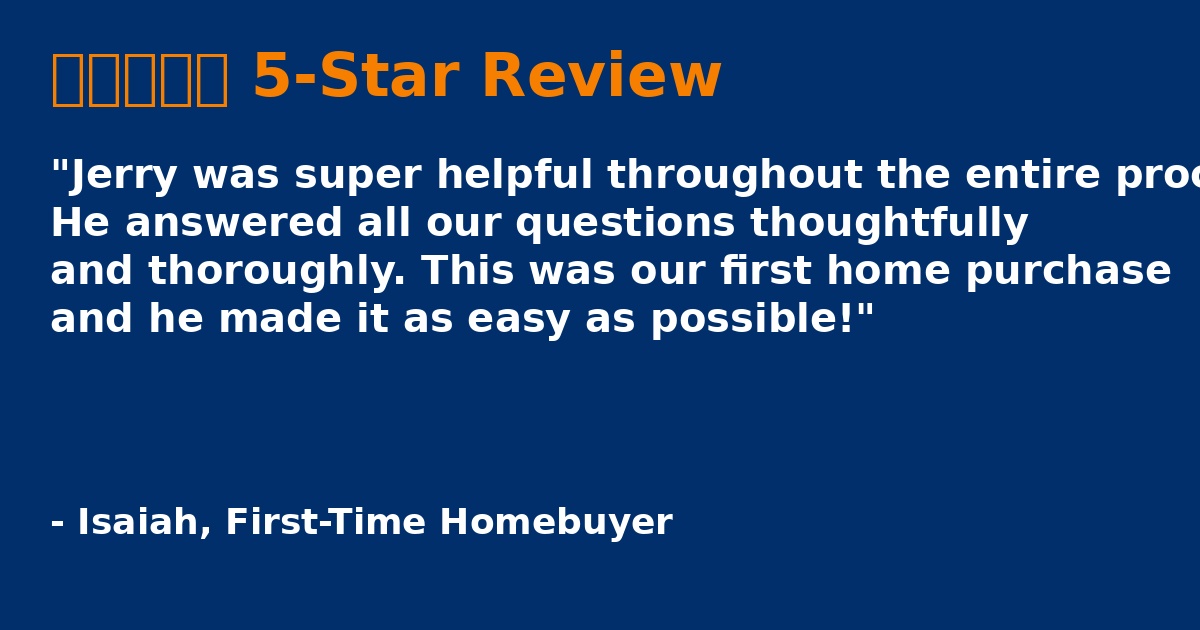 5-Star Review for Idaho Loan Officer Jerry Robinso...