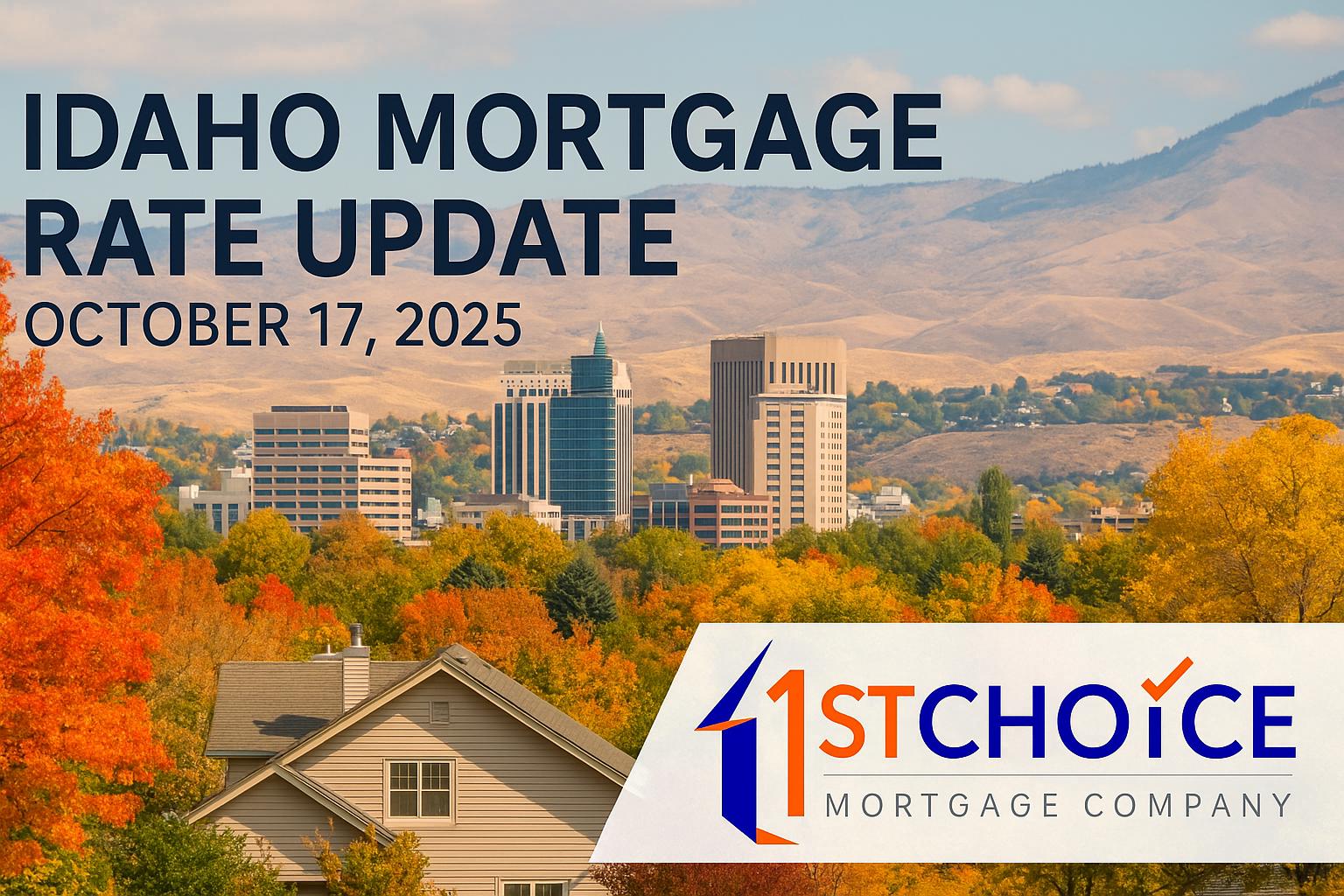 Idaho Mortgage Rate Update October, 17 2025 – Rates Near 3-Year Lows