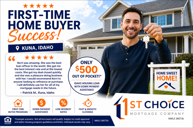 Kuna Idaho First Time Home Buyer | $500 Out of Poc...