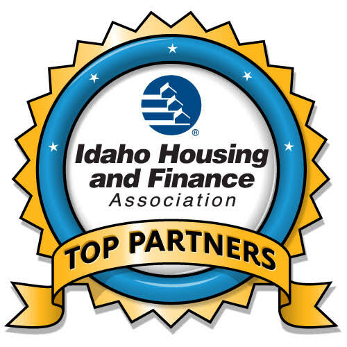 Idaho Housing and Finance Association Top Partner award badge presented to 1st Choice Mortgage Company