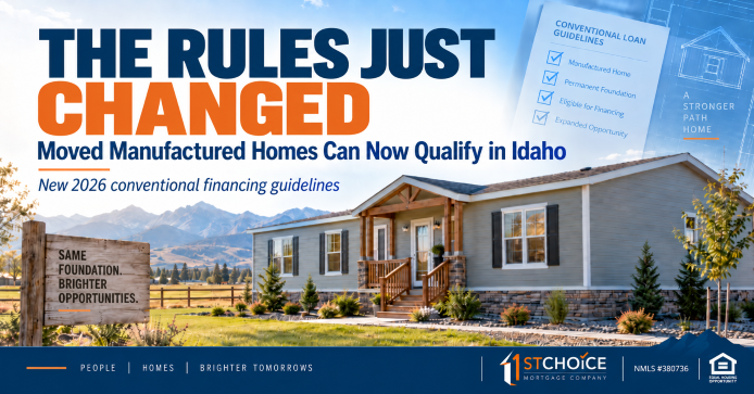 Moved Manufactured Home Financing in Idaho – 2026 Rule Change